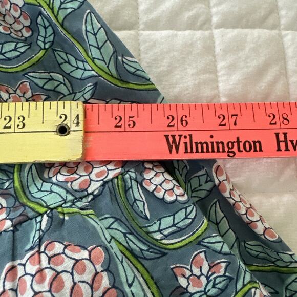 PERRY WALKER COLLECTIVE Womens Dress XS-M Green Floral Smocked Off Shoulder - Picture 11 of 12